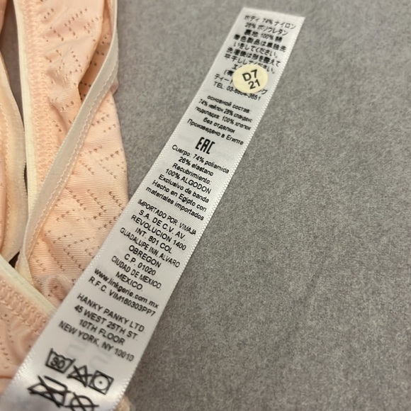 Hanky Panky MoveCalm™ High-Rise Thong Pearl Pink - Picture 6 of 7